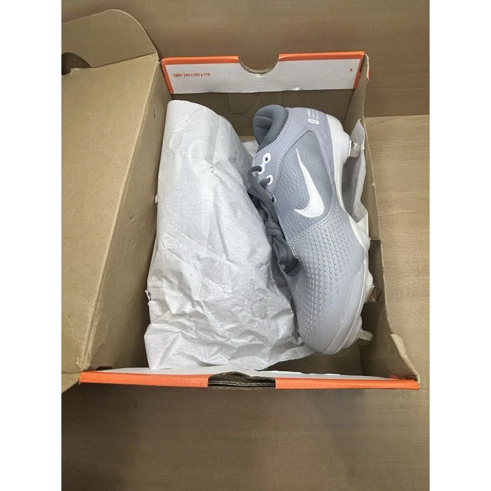Nike Hyperdiamond 4 React Metal Softball Cleats Gray Women's 7.5